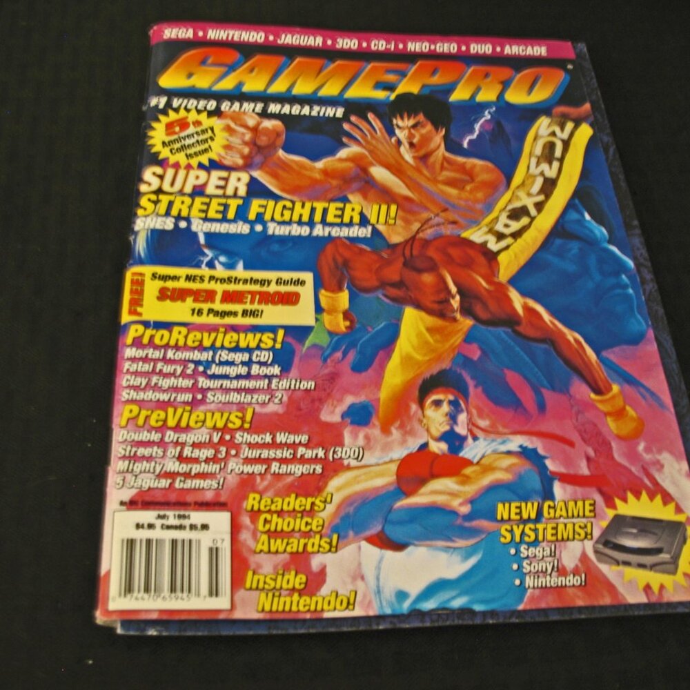 Vintage GamePro Magazine July 1994 Super Street Fighter II Super Metroid SNES Se